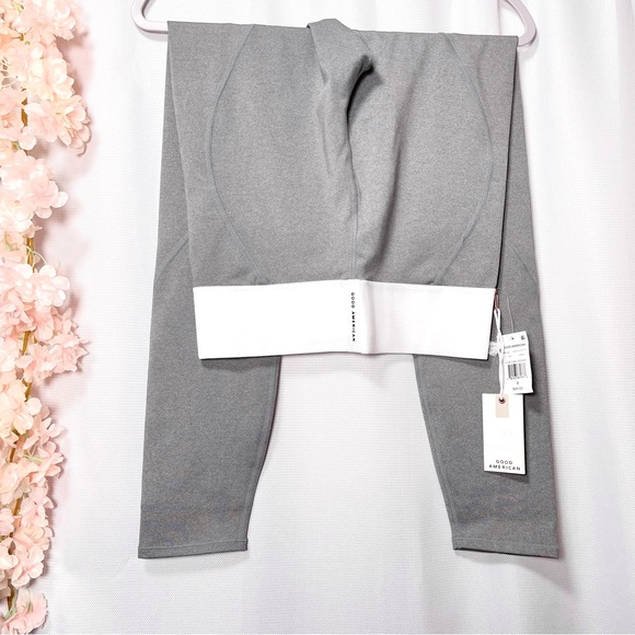 New Good American Icon Core Legging Heather Grey Size 2 Medium - Picture 3 of 6